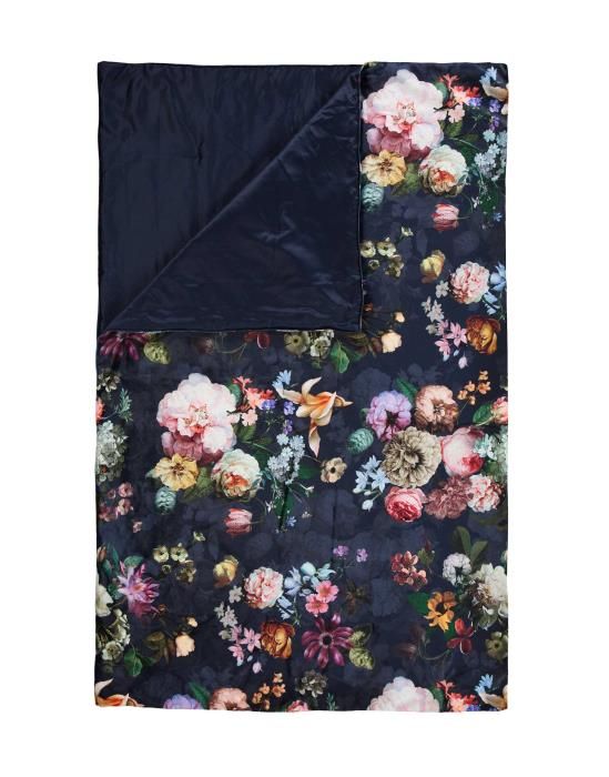 ESSENZA Fleur Nightblue Plaid 240 x 100 cm