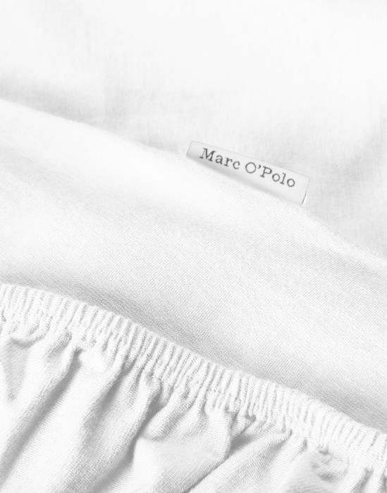 Marc O'Polo Premium Organic Jersey Weiß Spannbettlaken 90-100 x 200-220 cm