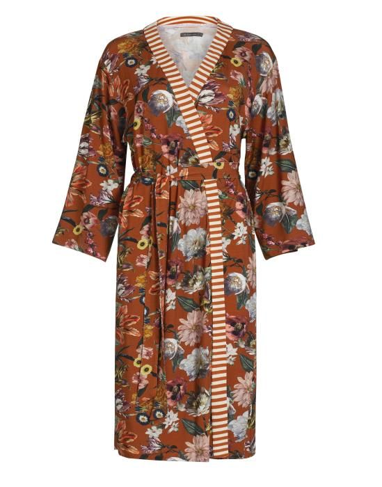 ESSENZA Sarai Filou Leather Brown Kimono L