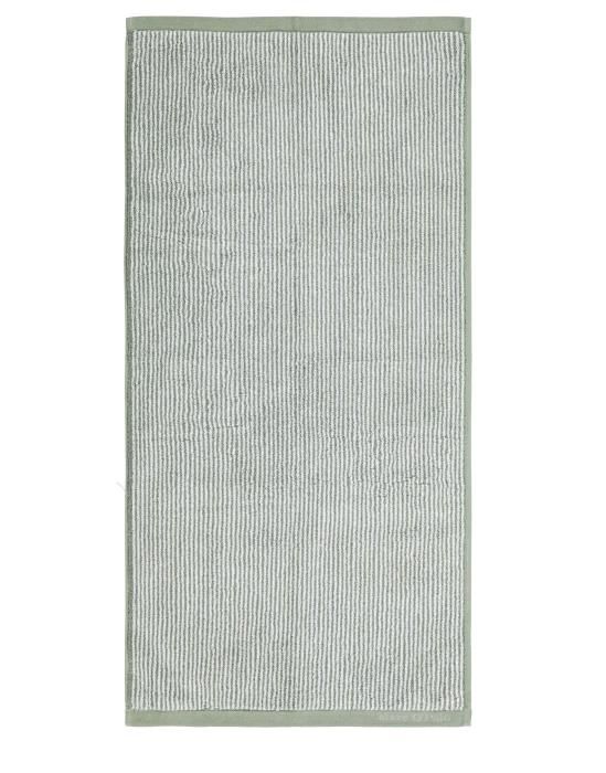 Marc O'Polo Timeless Tone Stripe Grün / Off White Handtuch 70 x 140 cm