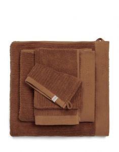 ESSENZA Connect Organic Lines Leather Brown Handtuch 50 x 100 cm