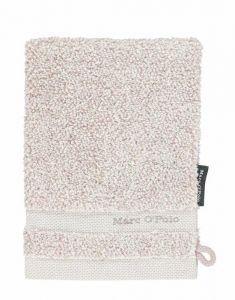 Marc O'Polo Melange Beige / Weiß Waschhandschuhe 16 x 22 cm