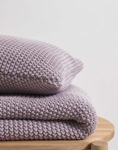 Marc O'Polo Nordic knit Lavender Mist Dekokissen 50 x 50 cm