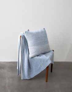 Marc O'Polo Nordic knit melange Denim blue Dekokissen 50 x 50 cm