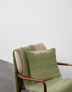Marc O'Polo Nordic knit melange Moss Green Dekokissen 50 x 50 cm