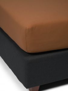 ESSENZA The Perfect Organic Jersey Leather Brown Spannbettlaken 180-200 x 200-220 cm