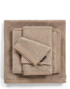 Marc O'Polo Timeless Tone Stripe Beige / Clay Handtuch 50 x 100 cm