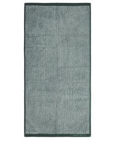 Marc O'Polo Timeless Tone Stripe Pine Green / Off White Handtuch 70 x 140 cm
