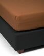 ESSENZA Premium Percale Leather Brown Spannbettlaken 120 x 200 cm