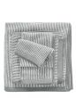 Marc O'Polo Timeless Tone Stripe Grau / Weiß Waschhandschuh 16 x 22 cm