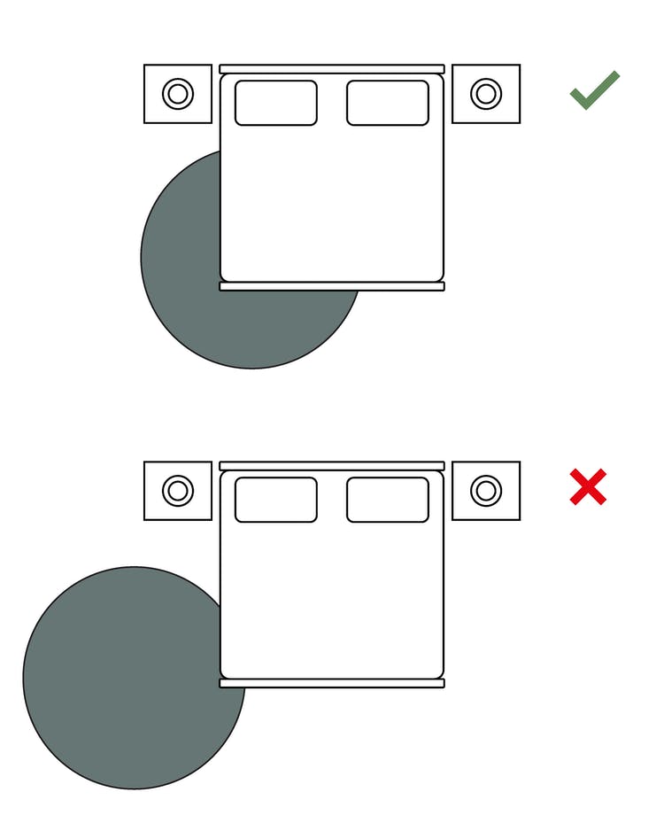 Den Teppich im Schlaf- oder Wohnzimmer platzieren: Tipps