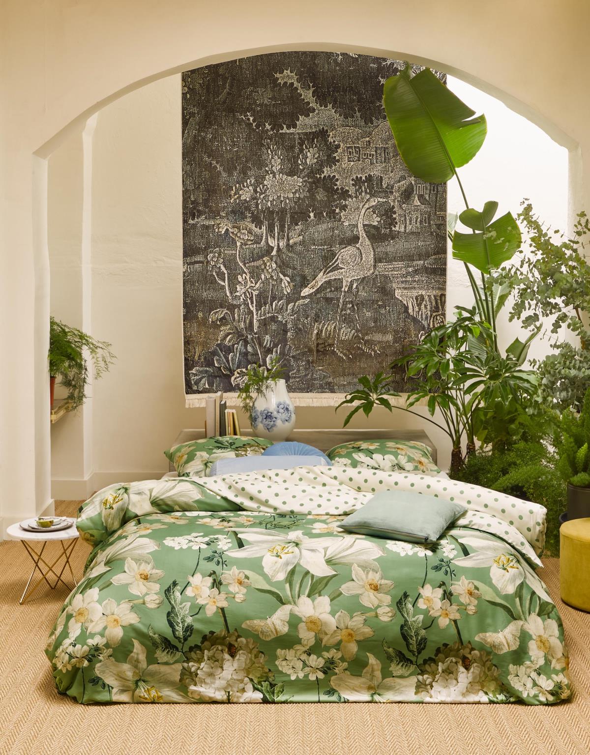 ESSENZA Nadia Sage Green Wandteppich 120 x 180 cm